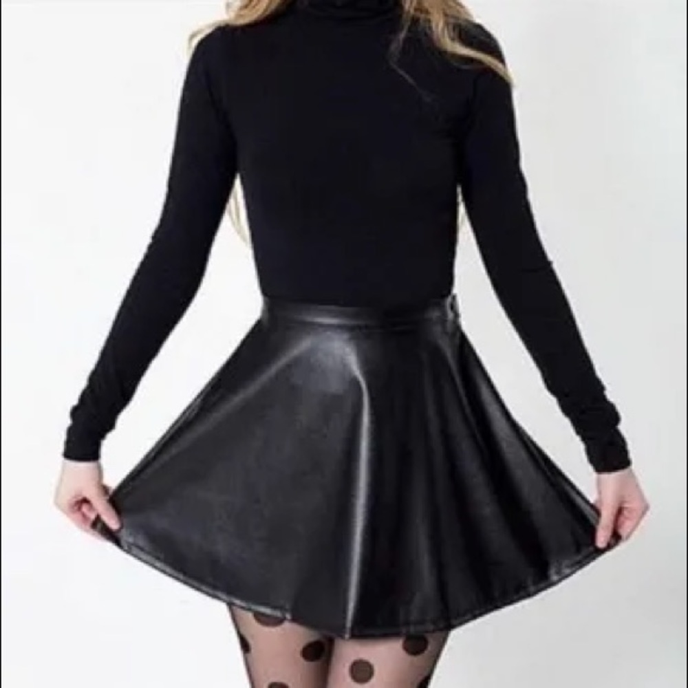 ORIGINAL American Apparel Lambskin Leather circle skirt